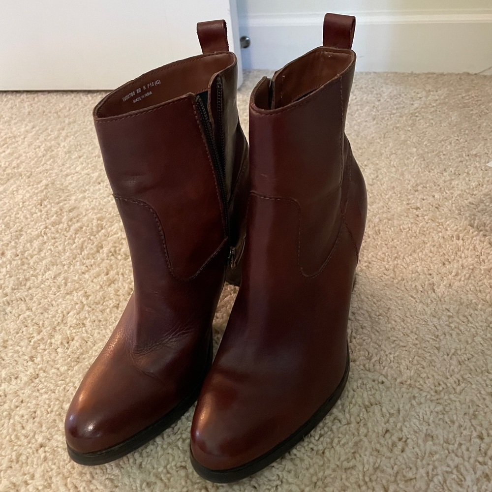 Cole Haan merlot leather boots